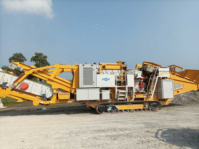 mobile cone granite crusher plant