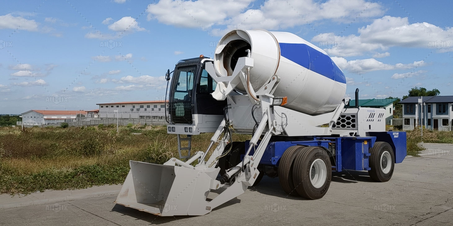 Self loading Concrete Mixer