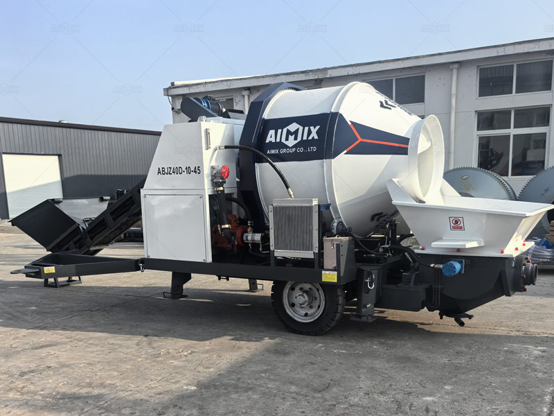 ABJZ40D customized mini mobile concrete mixer pump for tunnel