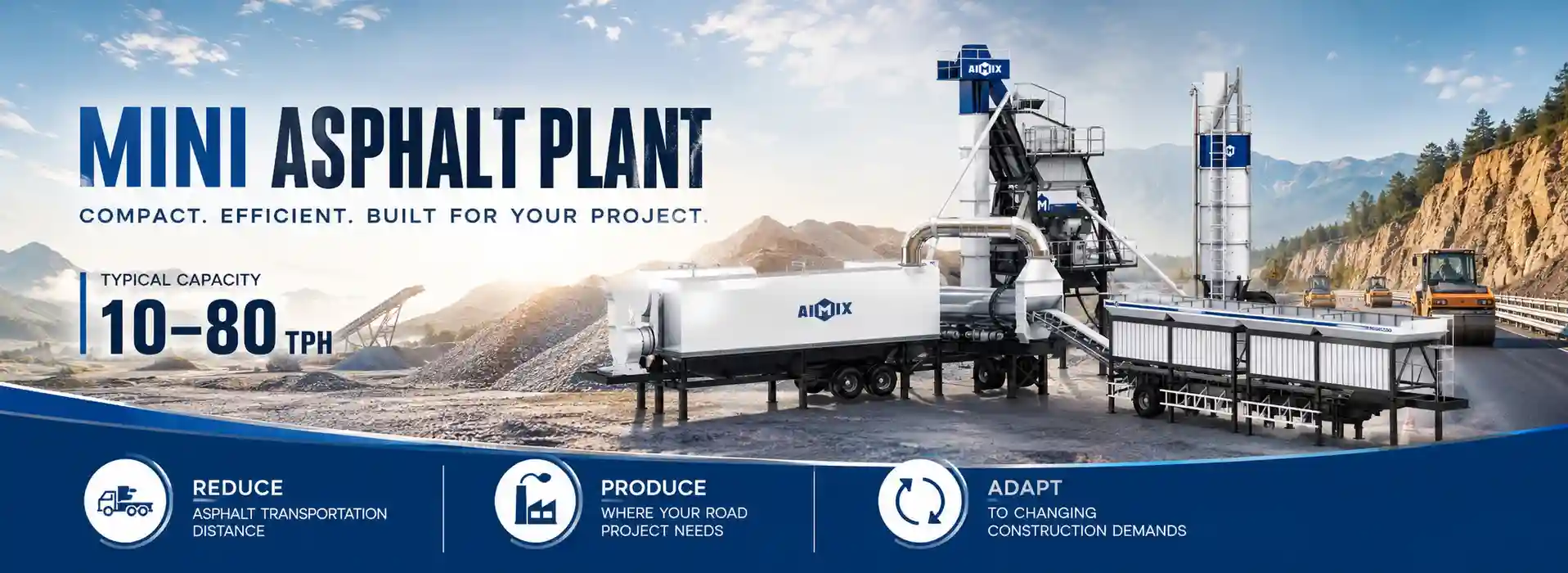10-80tph asphalt production solution for small projects