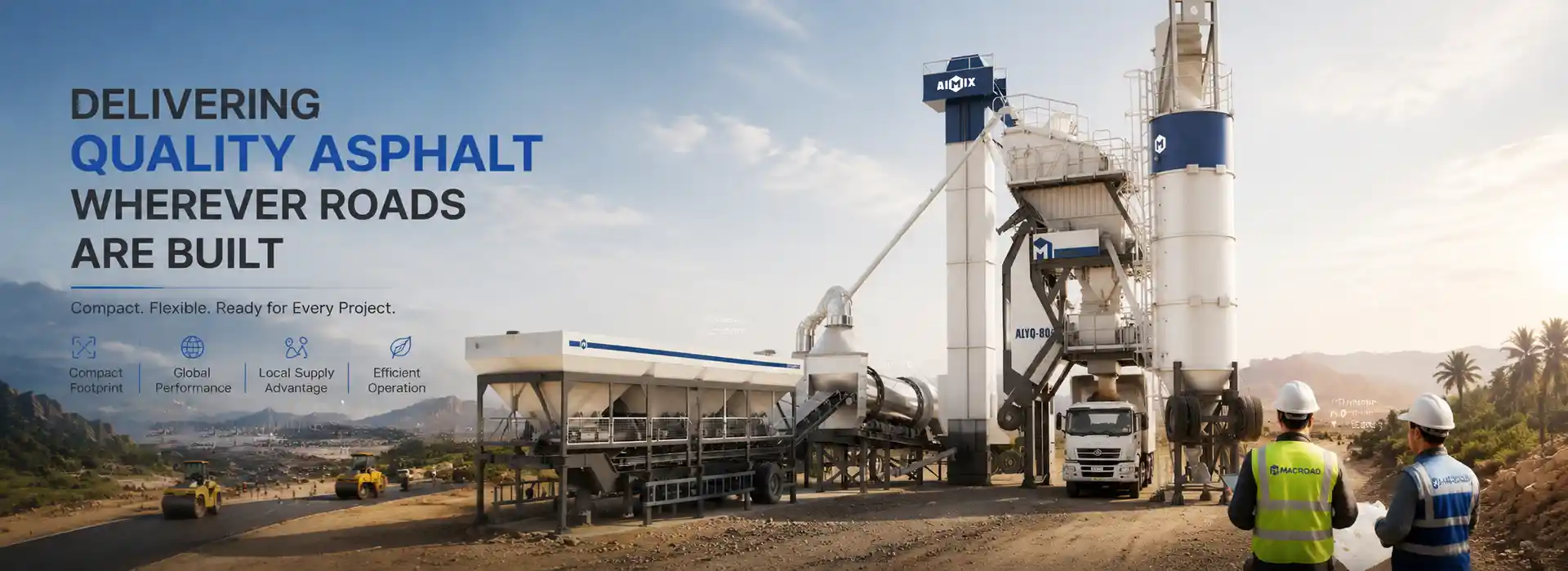 mini asphalt mixing plant manufacturer for road construction