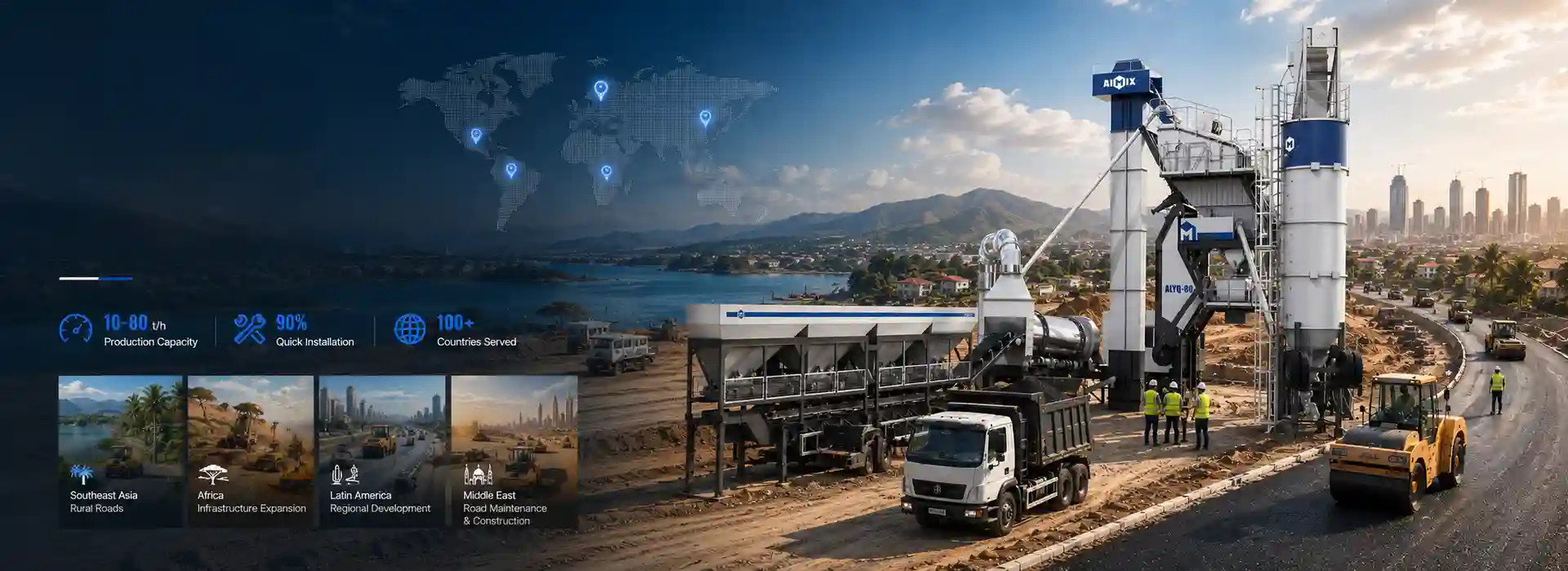 mini asphalt plant for sale in different applications
