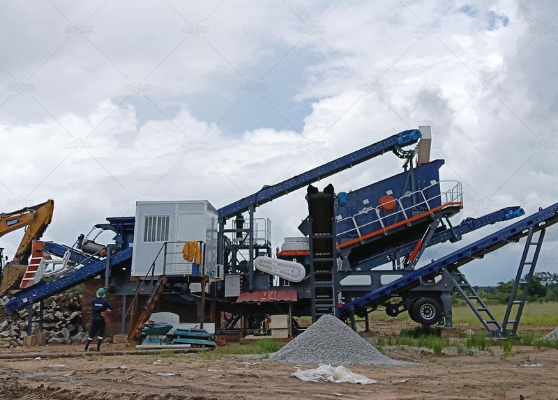 60–80 TPH APY4 4-in-1 Mobile Crushing Plant in Zimbabwe